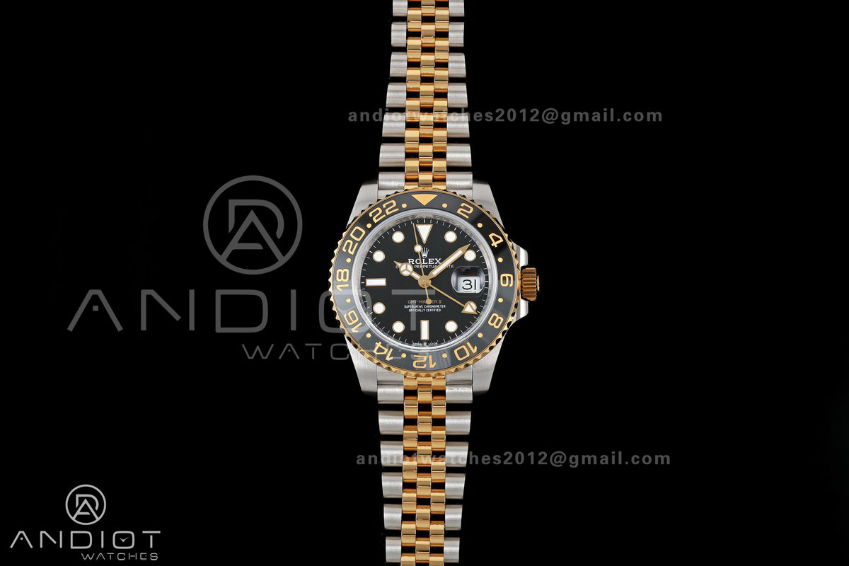 GMT-Master II 126713 GRNR Gain Weight QF 1:1 On Black Dial SS/YG Bracelet Super Clone SH3285 CHS (Free Sprung)